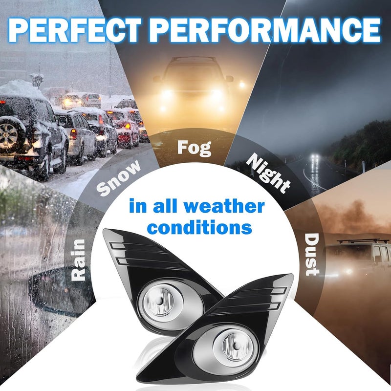 BOXLIGHT Fog Lights Fit For 2012 2013 2014 Toyota Camry Bumper Driving Fog Lamps Assemblies w/Bezel & Switch Wiring Kit 1Pair of Fog Lights - Image 4